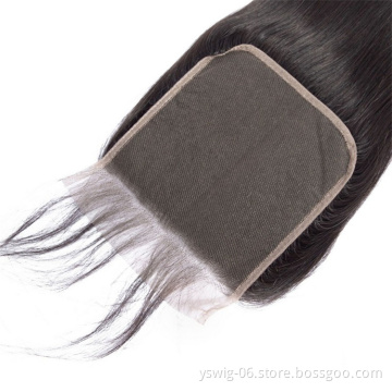 Wholesale Unprocessed Weave Closures, Raw Indian Virgin Hair 5x5 Lace Closure With Baby Hair